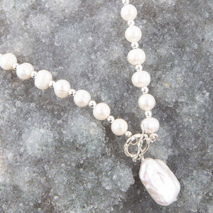 Sunday Best Pearl Toggle Necklace