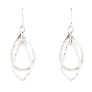 Swirled Sterling Silver Drop Earrings