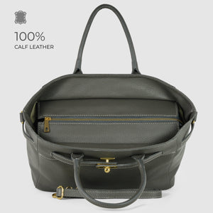 Italian Full-Grain Leather Top-Handle Bag | Cesena