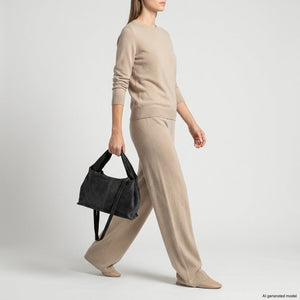 Italian Genuine Suede Shoulder Bag | Ferrara