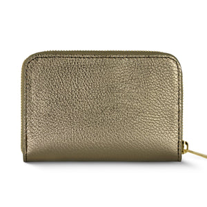 Italian Metallic Full-Grain Leather Wallet | Ancona