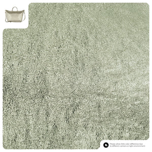 Italian Genuine Metallic Suede Top-Handle Bag | Padova