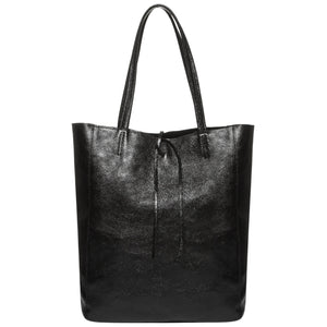 Italian Genuine Metallic Suede Tote Bag | Pisa