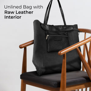 Italian Genuine Metallic Suede Tote Bag | Pisa