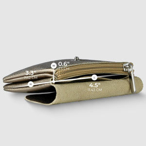 Italian Genuine Metallic Suede Wallet | Assisi