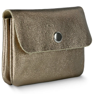 Italian Genuine Metallic Suede Wallet | Assisi