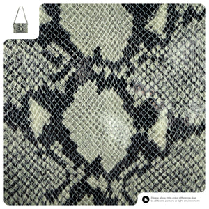 Italian Genuine Python-Print Suede Crossbody Bag | Lecce
