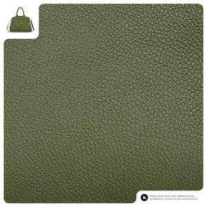 Italian Genuine Suede & Full-Grain Leather Top-Handle Bag | Forlì