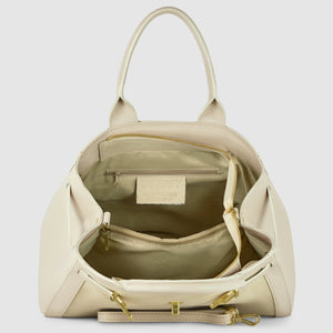 Italian Genuine Suede & Full-Grain Leather Top-Handle Bag | Forlì