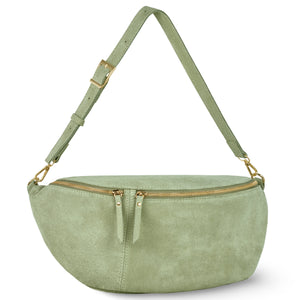Italian Genuine Suede Crossbody Bag | Genova