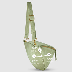 Italian Genuine Suede Crossbody Bag | Genova