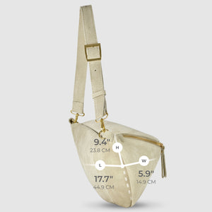 Italian Genuine Suede Crossbody Bag | Genova