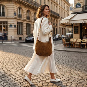 Italian Genuine Suede Hobo Bag | Belluno