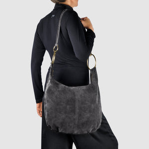 Italian Genuine Suede Hobo Bag | Belluno