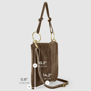 Italian Genuine Suede Shoulder Bag | Modena
