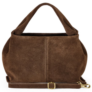 Italian Genuine Suede Shoulder Bag | Ferrara