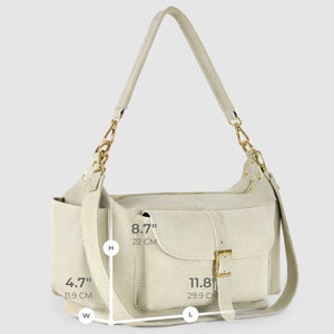 Italian Genuine Suede Shoulder Bag | Sondrio