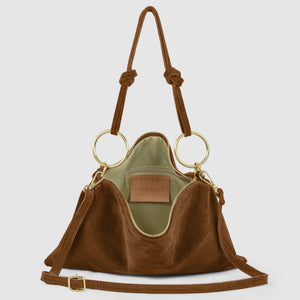Italian Genuine Suede Shoulder Bag | Modena