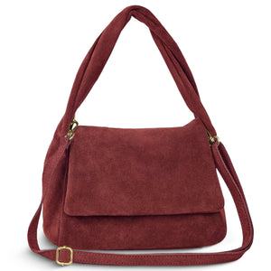 Italian Genuine Suede Top-Handle Bag | Ravenna