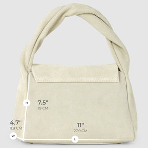 Italian Genuine Suede Top-Handle Bag | Ravenna