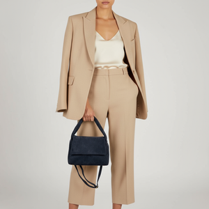 Italian Genuine Suede Top-Handle Bag | Ravenna