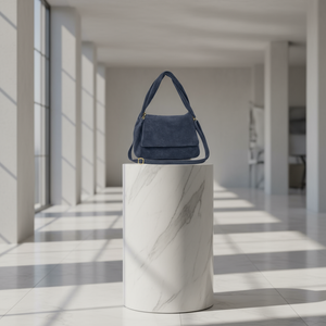 Italian Genuine Suede Top-Handle Bag | Ravenna