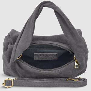 Italian Genuine Suede Top-Handle Bag | Ravenna