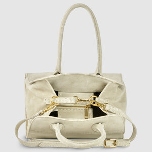 Italian Genuine Suede Top-Handle Bag | Novara
