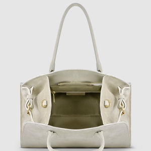 Italian Genuine Suede Top-Handle Bag | Cuneo