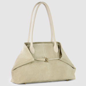 Italian Genuine Suede & Full-Grain Leather Tote Bag | Bologna