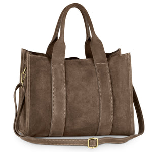 Italian Genuine Suede Tote Bag | Brianza