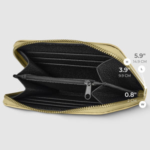 Italian Genuine Woven-Embossed Metallic Suede Wallet | Pesaro