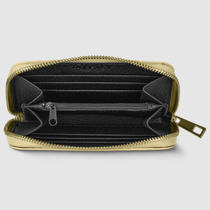 Italian Genuine Woven-Embossed Metallic Suede Wallet | Pesaro
