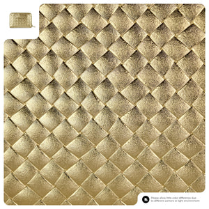Italian Genuine Woven-Embossed Metallic Suede Wallet | Pesaro
