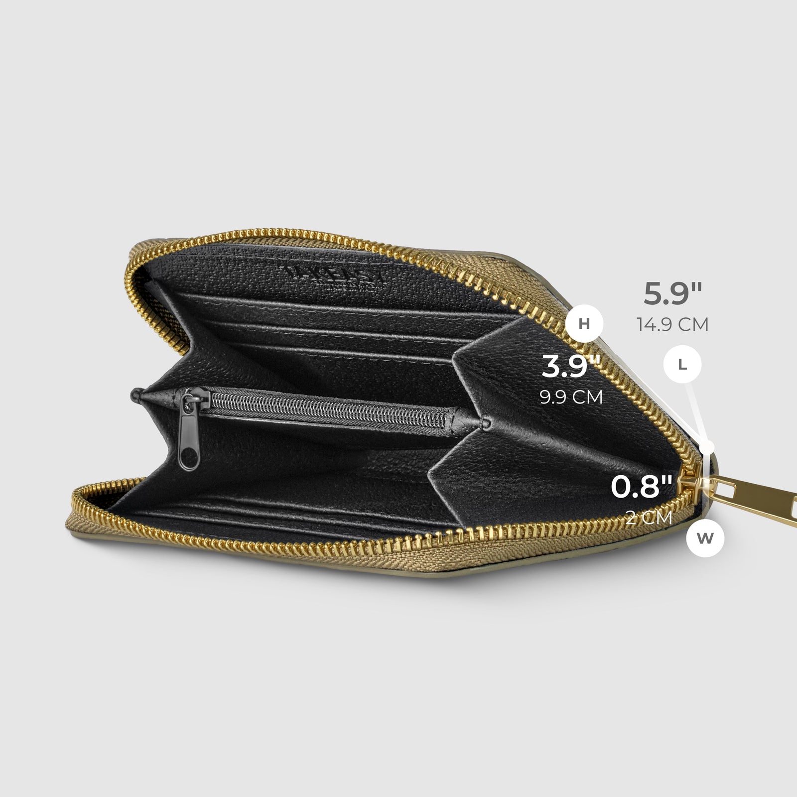 Italian Genuine Woven-Embossed Metallic Suede Wallet | Pesaro