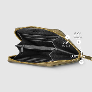 Italian Genuine Woven-Embossed Metallic Suede Wallet | Pesaro