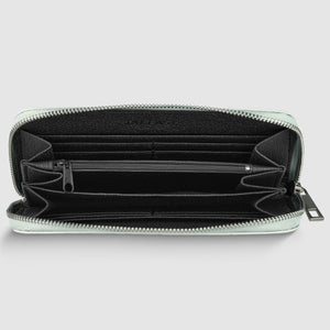 Italian Genuine Woven-Embossed Metallic Suede Wallet | Trento