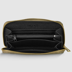 Italian Genuine Woven-Embossed Metallic Suede Wallet | Trento