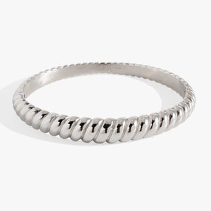 Stainless Steel Rope Textured Bangle