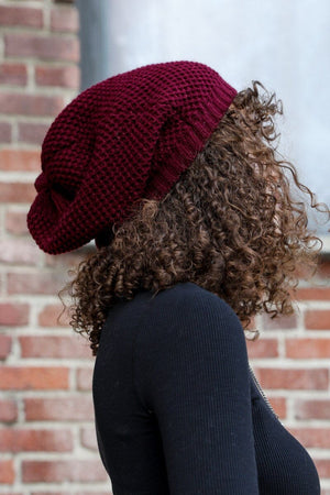 Textured Slouch Beanie Beanies Leto Collection 