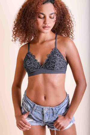 The Daisy Bralette Small / Dark Gray