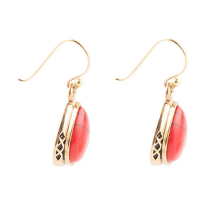 The Perfect Drop Red Howlite Earrings