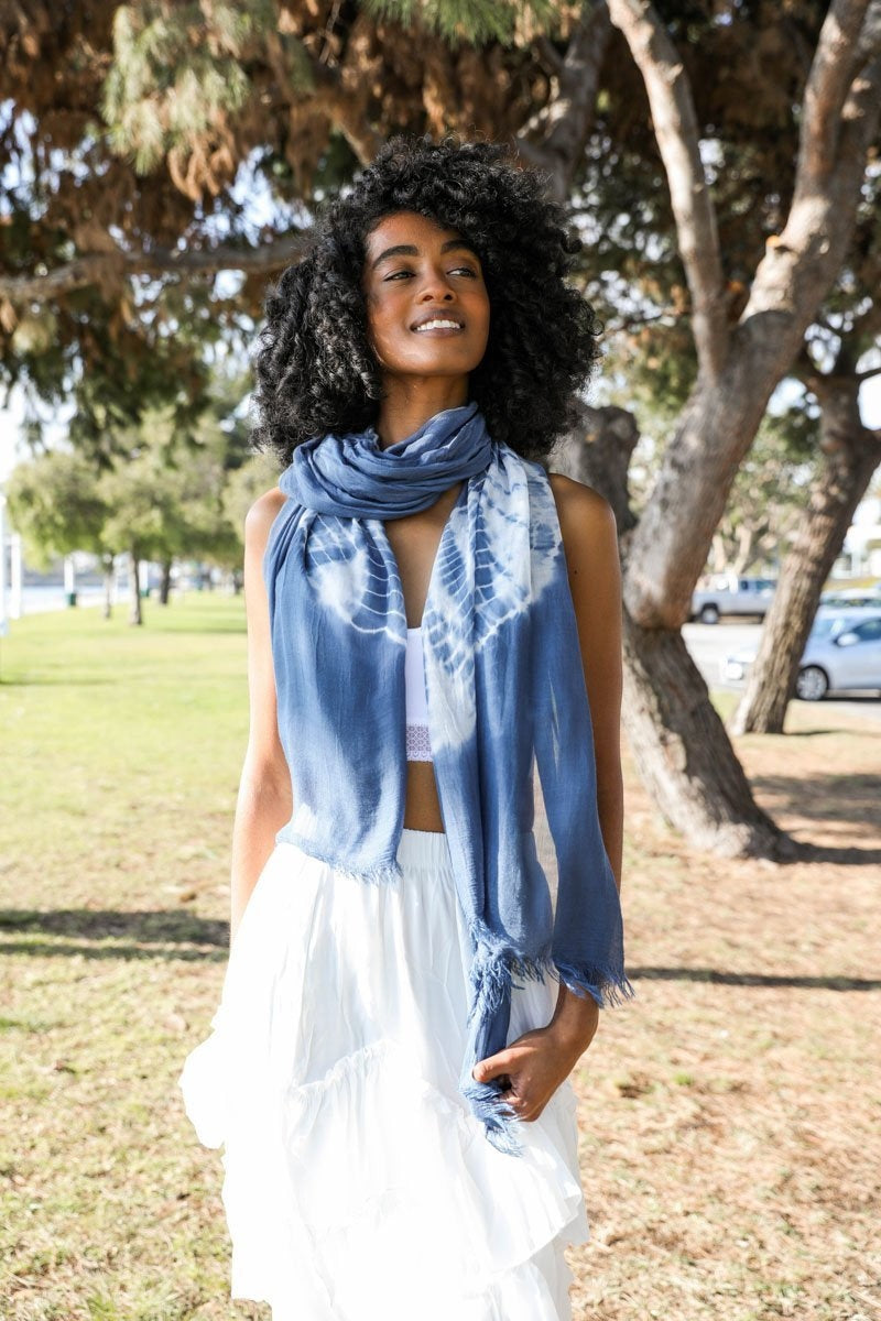 Tie Dye Karma Scarf Scarves BlueDye