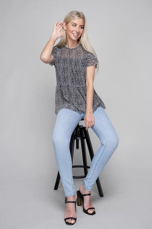 Tiered chiffon blouse Nuvi Apparel 