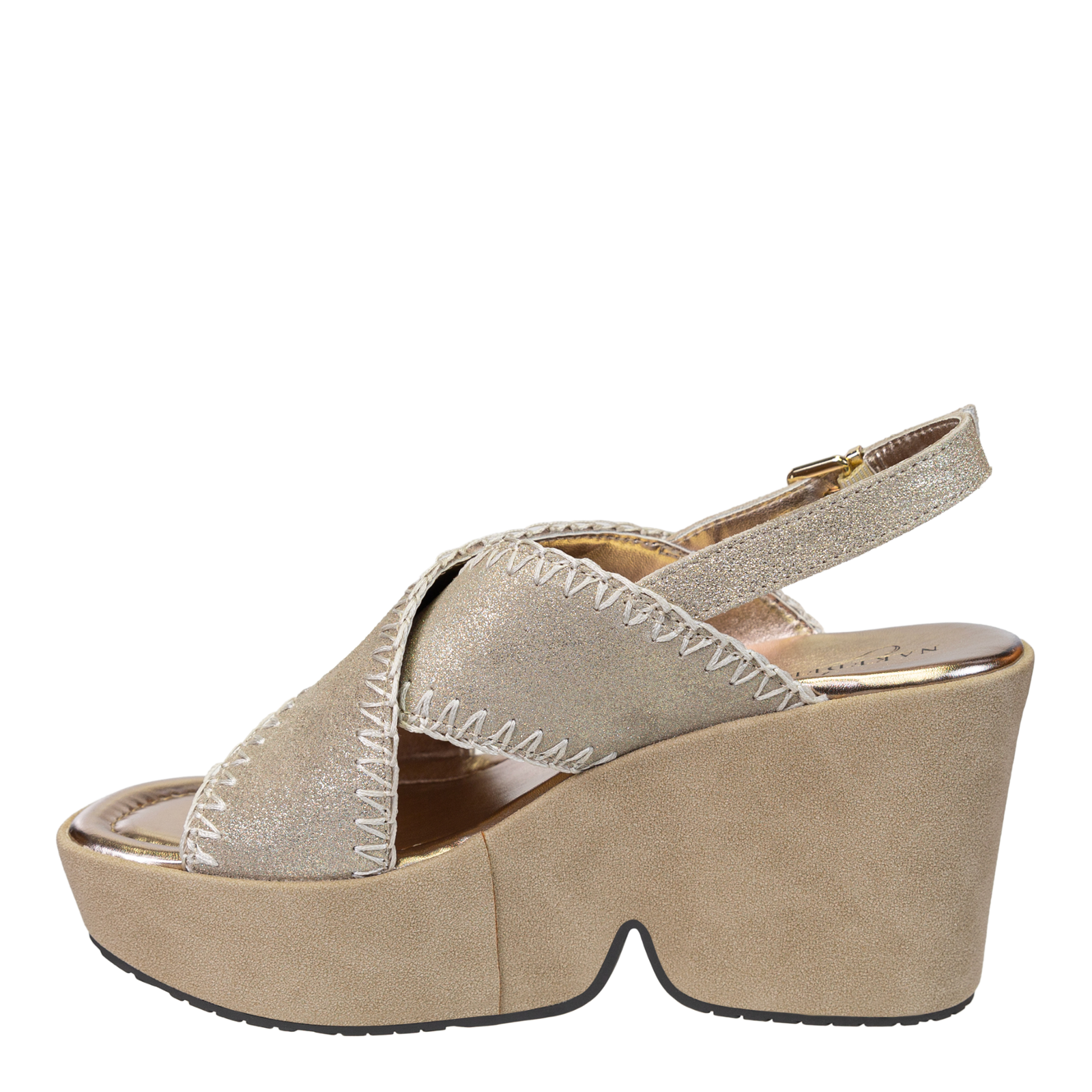 NAKED FEET - TOFINO in GOLD Heeled Sandals