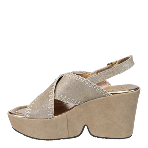NAKED FEET - TOFINO in GOLD Heeled Sandals