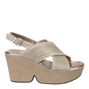NAKED FEET - TOFINO in GOLD Heeled Sandals