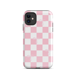 Checkered Bows Tough Case for iPhone®