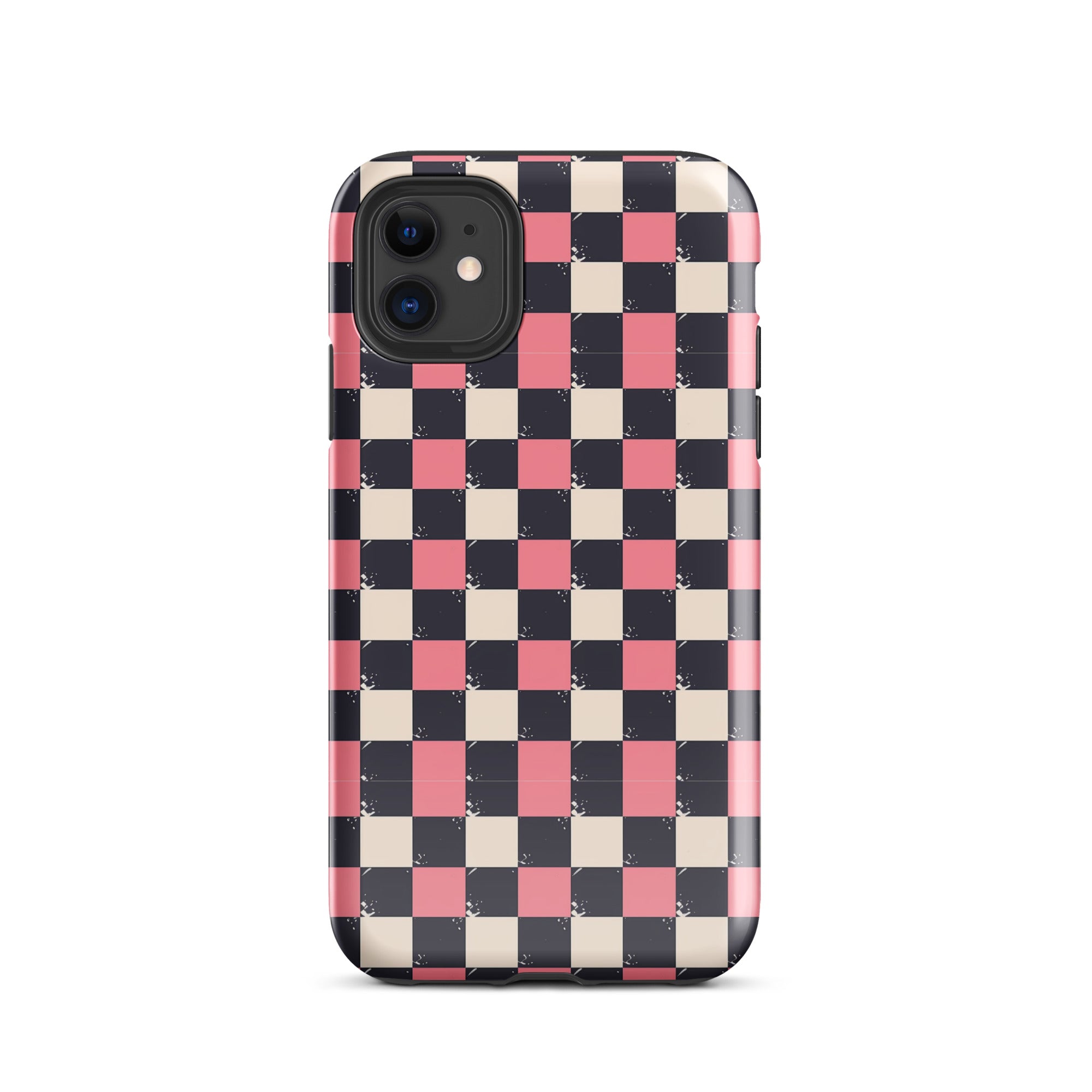 Checkered Black & Pink Tough Case for Iphone® Checkered Black & Pink Tough Case for Iphone®
