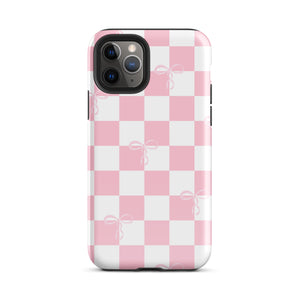 Checkered Bows Tough Case for iPhone®